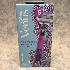 Gillette 047400671683 Venus Vera Bradley Extra Smooth Swirl 1 Razor 2 Cartridges - New Sealed