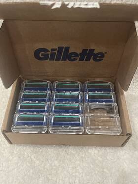 Gillette 047400671850 Fusion Manual Mens Razor Blade Refills - 10 Count 5 Blades Brand New