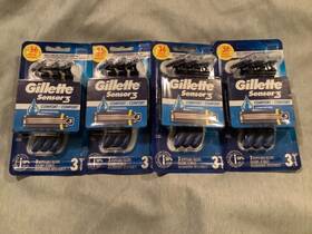Gillette 047400672130 4 Pks Sensor 3 Comfort Disposable Razors Comfortgel Ct Each