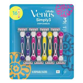 Gillette 047400672628 Venus Simply 3 Dragonfruit Womens Disposable Razor 16 Ct