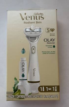04740067499 Gillette Venus Radiant Skin Razor Nib Olay Seaweed And Aloe 5 Nuluxe Blades New