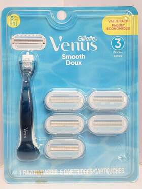 Gillette 047400684232 Venus Smooth 1 Razor 5 Cartridges