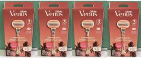 Gillette 047400684676 4x Venus Miami Sunset Hibiscus And Coconut 4 Razors 8 Refills Total