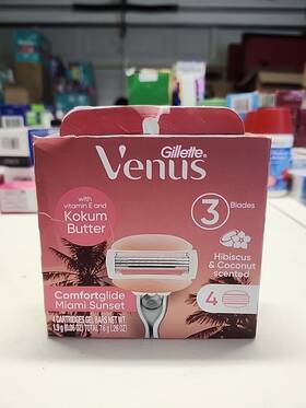 Gillette 047400684690 Gillete Venus Womens 3 Blades Shaving Razor Refill Cartridges 4ct
