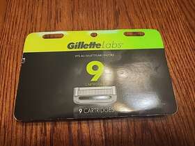 Gillette 047400685789 Labs Razor Refill Blade Box Of 9 Cartridges Sealed New Free Ship