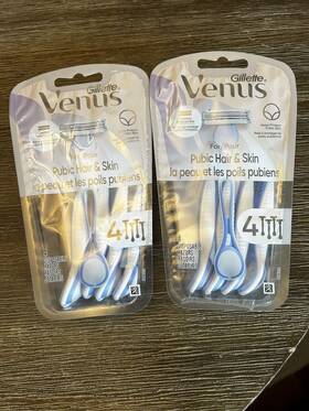 Gillette 047400689541 Venus Womens Razors For Pubic Hair/skin 8 Ct. Lot 2 Packs Of 4