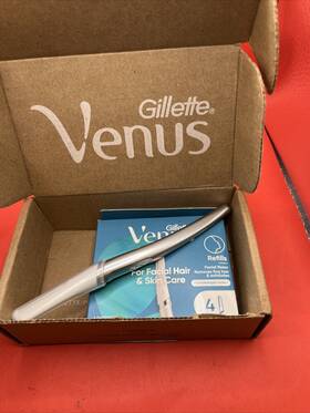 Gillette 047400691254 Venus Dermaplaning Tool Kit 5 Blade Refills Exfoliating Face Razors