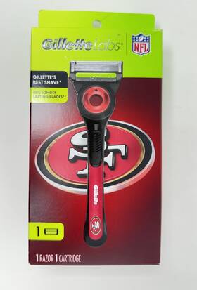 Gillette 047400701298 Labs Official Licensed 49ers Razor For Men 1 Handle Blade Refill