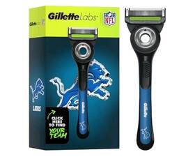 Gillette 047400703186 Labs Mens Special Nfl Lions Edition Shaving Razor With 4 Refills