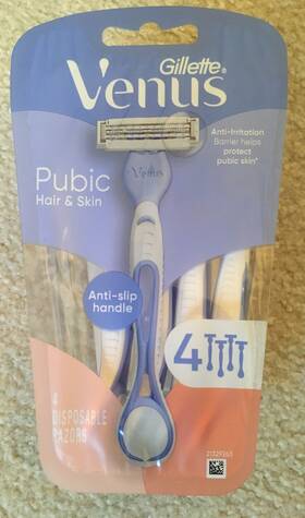 Gillette 047400705036 Venus Disposable Razors For Pubic Hair And Skin 4 Ct.- Brand New