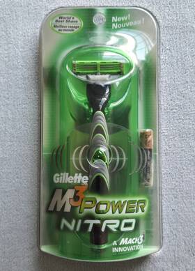10033962 Gillette M3 Power Nitro A Mach3 Innovation Razor Discontinued 2004 Usa Seller