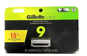 12222 Gillette Labs Mens Razor Blade Refills 9 Cartridges - New