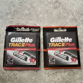 134884734 Gillette 2x Trac Ii Plus 2-blade Stainless Cartridge Blades 10 Pack Face