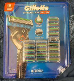 1587186 Gillette Proglide Plus Razor Cartridge Refills 16 Count