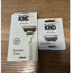 20078324 Gillette Planet Kind 5-blade Stainless Steel Refill Cartridges 6-pack For Men