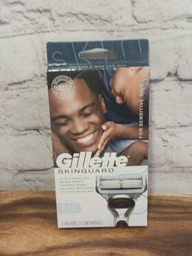 20151182 Gillette Skinguard Razor Shave Sensitive Skin 1 With 2 Cartridges Included