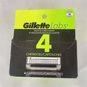 21129369 Gillette Labs Razor Blade Refill Cartridges 4 Pack Stainless Steel Damaged Box