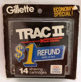 221-783 Gillette Vintage Trac Ii Microsmooth Twin Blades - 14 Cartridges Nib
