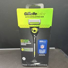 2341a17400 Gillette Labs Razor Exfoliating Bar Metal Handle 5 Blades Magnetic Stand