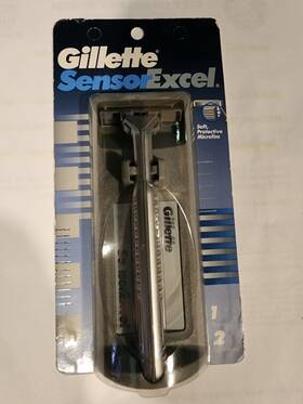 271-209 Gillette Sensor Excel Cartridge Razor Silver Stainless Steel 2 Cartridges