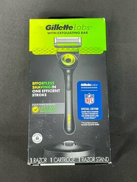3002a17400 Gillette Gillettelabs Razor Exfoliating Bar Metal Handle Magnetic Stand 5 Blades