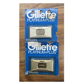 319-162 Gillette Vintage Platinum-plus Double Edge Razor Blades 2 10ct Packs