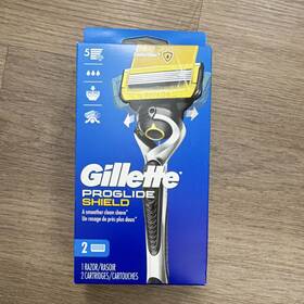 4720rh71400 Gillette Proglide Shield Mens 5-blade Razor Handle 2 Cartridges