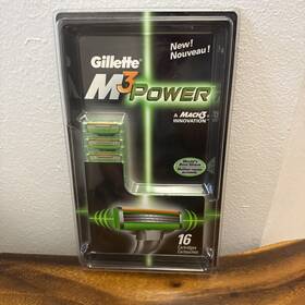 4740013767 Gillette Mach3 M3 Power 16 Cartridges Refill New