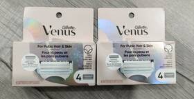 47400672260 Gillette 2x Venus For Pubic Hair And Skin Womens Razor Blades 8 Cartridges Total