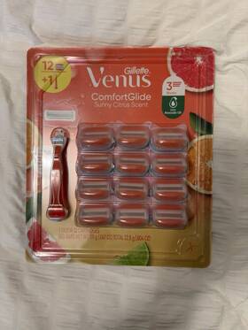 4740068075 Gillette Venus Comfort Glide Sunny Citrus Womens Razor Plus 12 Blade Refills