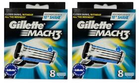 Mach3 Gillette 4764 Refill Cartridge Razor Blades For Mach 3 16 Count