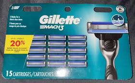 5085a17400 Gillette Mach 3 15 Refill Cartridges Brand New Unopened