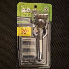 5114a17400 Gillette Labs Razor 5 Blades 4 Cartridges Exfoliating Bar Wall Hanger