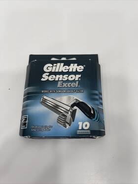 60412036 Gillette Sensor Excel Mens Razor Blades Pack Of 10 New In Box