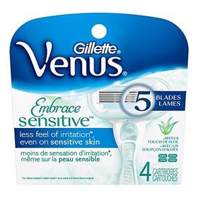 Gillette 609921680508 Venus Embrace Sensitive Womens Razor Blades