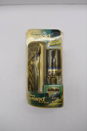 610020205 Gillette Original Mach3 Turbo Cartridge Razor Silver Stainless Steel Shave Gel