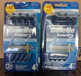 67647562 Gillette Men Gillete Sensor 3 Two Packs Of 4 Disposables
