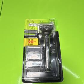 697828 Gillette Labs Razor Exfoliating Bar 4 Cartridges 5 Blades Magnetic Wall Hanger