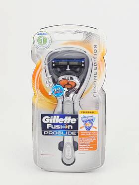 Gillette 702018390724 Fusion Proglide Chrome Edition Flexball Shaving Razor Blade Mens 1ct