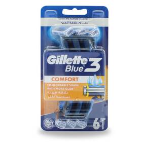 Gillette 702018489831 Blue3 Comfort Men S Razors 6 Count Comfortable Shave