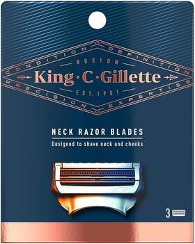 Gillette 702018544660 King C. Shaving Razor Blades Six Pack Of 3 Refills Each