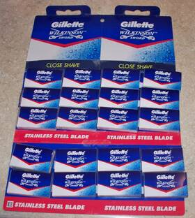 72427811a12 Gillette 100 Pc Wilkinson Sword Shaving Blades Double Edge Safety Razor