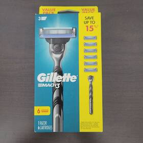 74efa5ed-00 Gillette Mach3 Razor With 6 Cartridges Value Pack 14ct