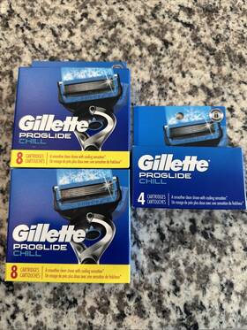 81730007 Gillette 20 Proglide Chill Cartridges Cooling Sensation Sealed Package