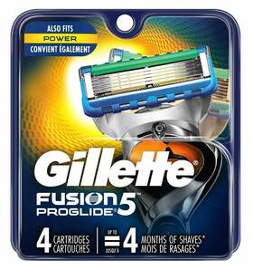 84839336 Gillette Fusion 5 Proglide Mens Razor Blade Power Cartridges 4 Ct Pack Of 6