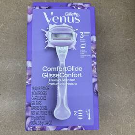 90040587 Gillette Venus Comfortglide Freesia Womens 3 Blade Razor 1 Handle 2 Refills