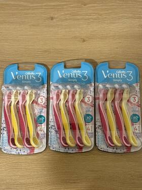 90054916 Gillette Venus Simply 3 Dragonfruit Disposable Razors Blades Scented Handle 3p