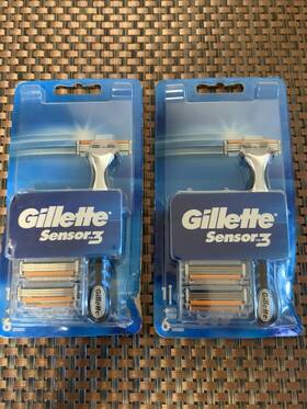 Gillette 902430655255 2 Sensor 3 Razor Handle And Total Of 12 Blades Free Shipping