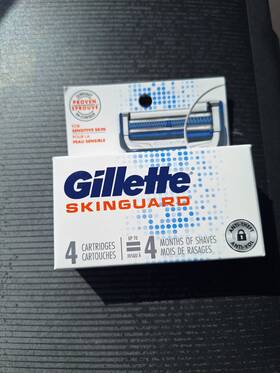 90280206 Gillette Skinguard Refill Cartridges 4 Pack Stainless Steel For Face