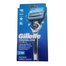 90287674 Gillette Proglide Chill Razor 2 Cartridges Cooling Shave 5 Blades